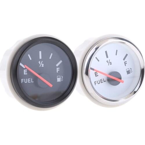 2 Pieces 52mm Boat Electrical Pointer Fuel Oil Level Gauge Meter 0-190 ohms
