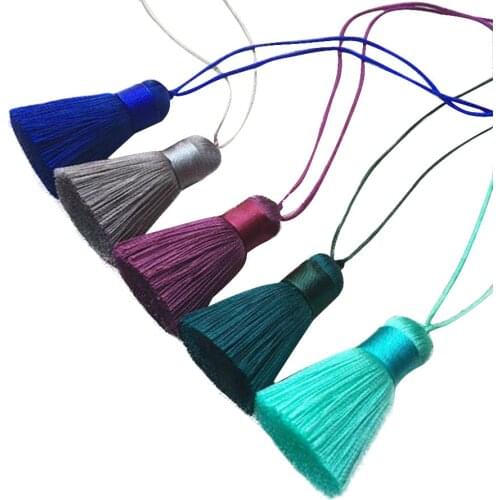2pcs/Pack 5cm Silk Tassel Fringe Curtain brush DIY craft tassel fringe Trim for curtains jewelry DIY Wedding Home Decor accessor