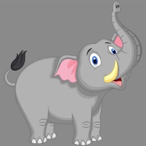 20pcs Elephant Heat Transfer Vinyl parches Iron On Patches For Clothing Baby Bag Badge Jeans Jacket Patchwork Appliques Sticker