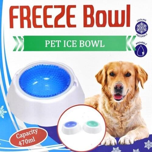 2021 New Pet Cooling Bowl Summer Dog Lce Bowl Hot Sale Anti Skid Puppy Cats Feeding Feeder Water Bowls Pet Supplies