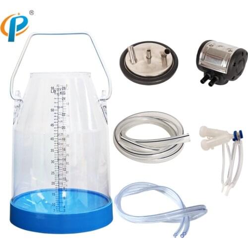 25Liter Transparent Milk Container Single Cow Milking Bucket Gruop for Buffalo Milking Machine