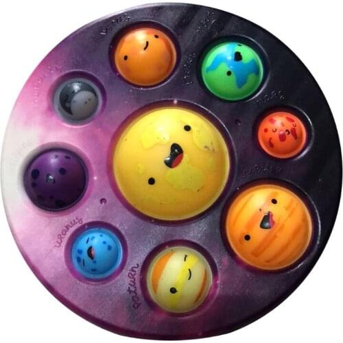 28EC Finger Toy Push Bubble Planets Interactive Toy for Offices Kids Hand Therapy