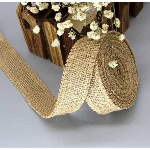 4 Size Jute Burlap Ribbon Natural Hemp Ribbon DIY Bag Material Wedding Party Crafts Decorative Gift Warrping Home Practical Tool