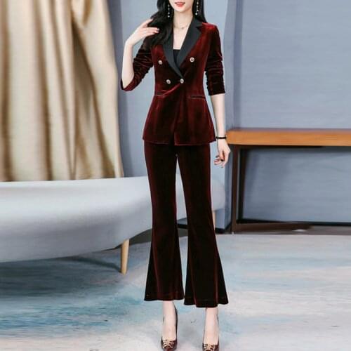 Женские стильные брючные костюмы ANRAEQI China At AliExpress