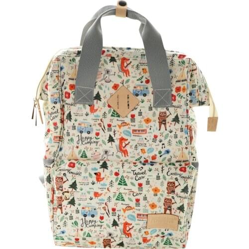 ARLONEET color white Women Ladies Floral Tote Bag Large Capacity Casual Bag Mummy Handbags Nusring Maternity Backpack Bags W0425