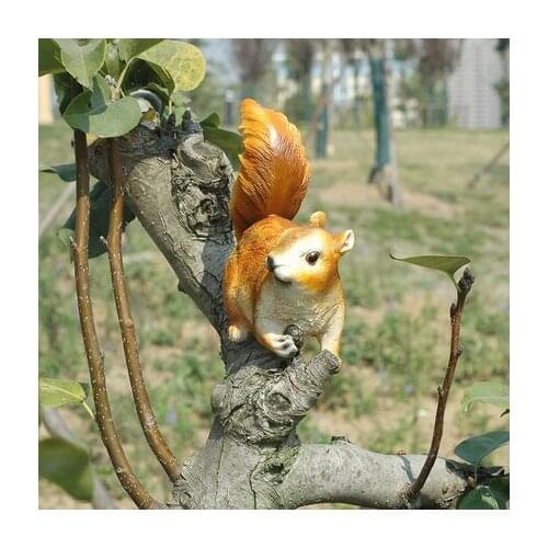 The squirrel garden courtyard, resin animal outdoor landscape decoration, resin handicrafts, Garden Decorations free shipping