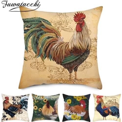 Fuwatacchi Cork Photo Pillow Case Cover Floral Fauna Flower Printed Cushion Covers for Home Sofa Decoration Throw Pillows Cover