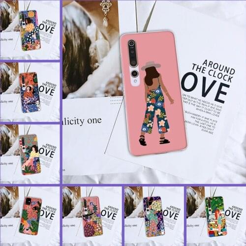 Art Girl Silicone Transparent Soft For Xiaomi Mi Note 10 Lite Pro Back Cover Phone Case For Xiaomi Mi 10 Lite Pro Youth Play