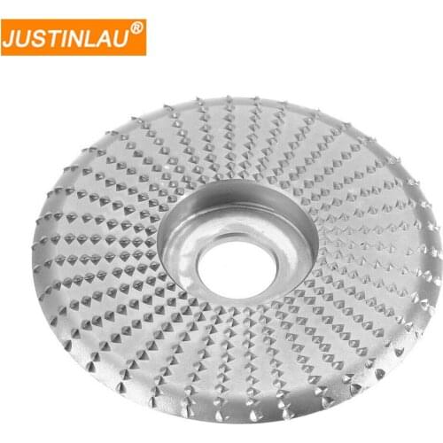 JUSTINLAU 100*16mm Wood Angle Grinding Wheel Rotary Disc Wood Carving Disc Woodworking Tool