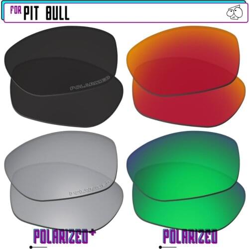 EZReplace Polarized Replacement Lenses for - Oakley Pit Bull Sunglasses - BkSrP Plus-RedGreenP