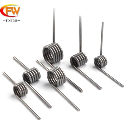 FINEWE 5pcs/lot 2mm spring steel wire torsion spring 90/180 degree spring custom wholesale