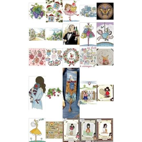 Top selling 4.87usd flowers Counted Cross Stitch 11CT 14CT 18CT DIY Chinese Cross Stitch Kits Embroidery Needlework Sets