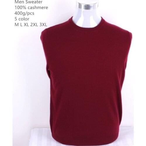 Naizaiga 100% cashmere o-neck solid larger size solid men pullovers fathers sweater , YDSM16