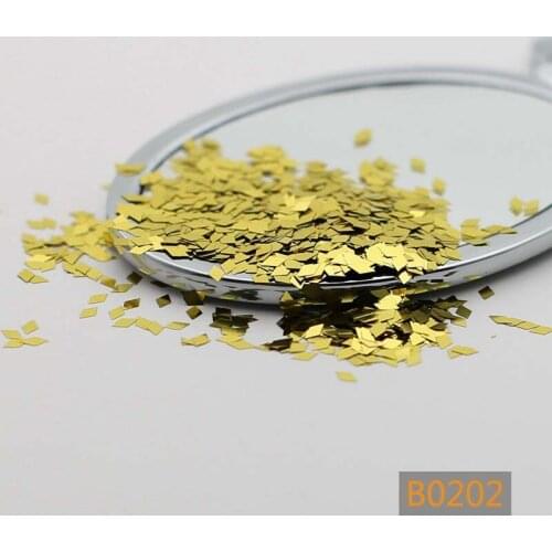 Hot sell Charming sexy sequins glittering diamond nail decoration 3D LEI piece sequins Shallow Gold Bagged B0202