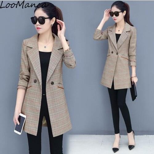 LooManca Women's Long Blazers