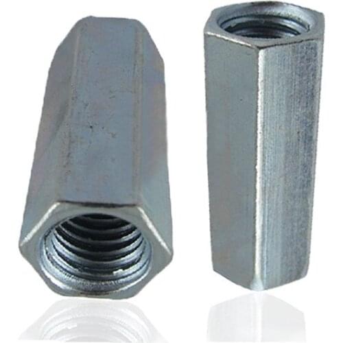 M6 M8 M10 M12 M14 M16 M20 Lengthen steel nut thread pole bolt screw connector