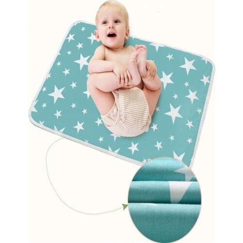 Washable Newborn Baby Girls Boys kids Toddler Geometry cotton Mattress Breathable Supplies Waterproof Crib Sheet one pieces