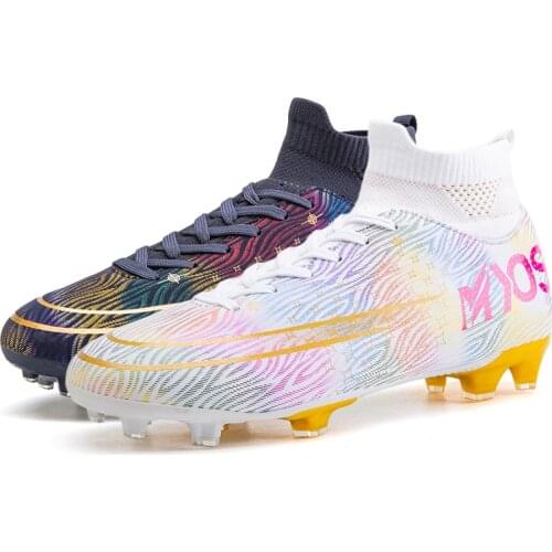 Man Soccer Shoes Outdoor Professional Spikes Men Colorful High top Soccer Sneakers Unisex Cleats Sock Football Turf Shoes Men