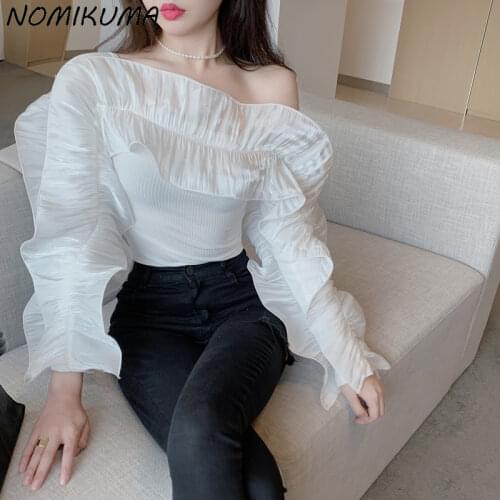 Блузки с открытыми плечами Nomikuma China At AliExpress