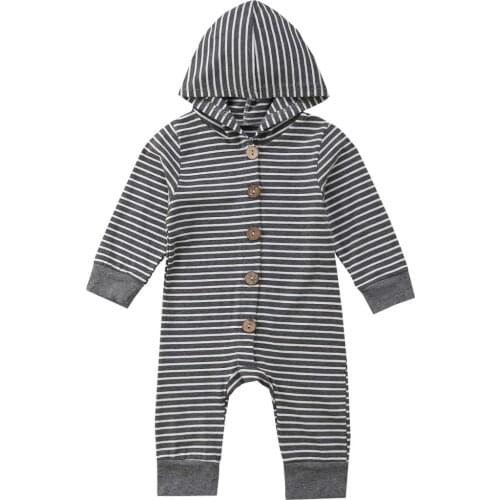 NEW 2020 Infant Baby Boy Girl Hooded Romper Kid Outerwear Outfit Jumpsuit for Children Clothes Kid Clothing 0-24M