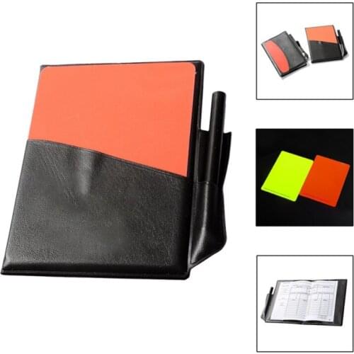 New Sport Football Soccer Referee Wallet Notebook with Red Card and Yellow Card Team Sports Soccer Entertainment High Quality QH