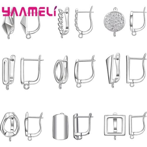 Wholesale 925 Sterling Silver Hook Earring DIY Accessories Handmade Earrings Jewelry Making Findings French Lever Wire Setting
