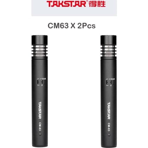 2pcs/lot Original TAKSTAR CM-63/CM63 Professional Condenser Recording Microphone for broadcasting/recording/on-stage performance