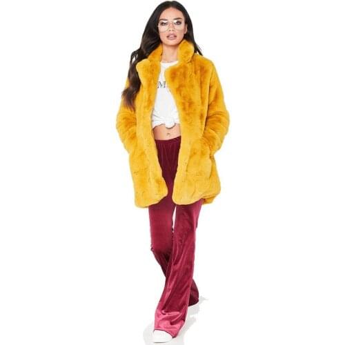 Faux Fur Coat 2019 new European American ladies imitation rabbit Fur Coat Women loose soft fur one Jacket female Teddy Coat