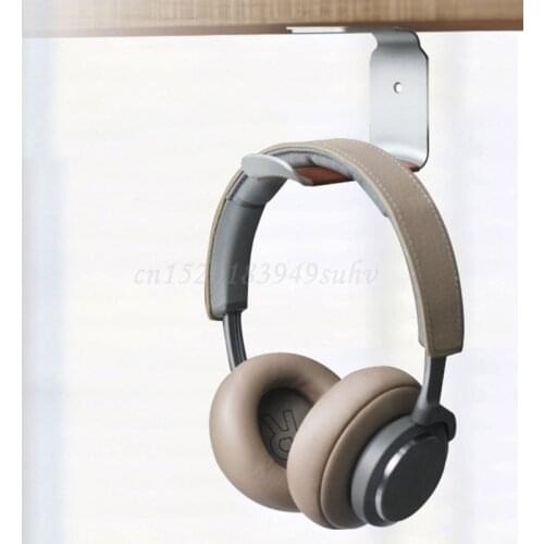 Self Adhesive Headphone Stand Hanger Hook Tape Under Desk L-Shape Headset Mount Holder Bracket