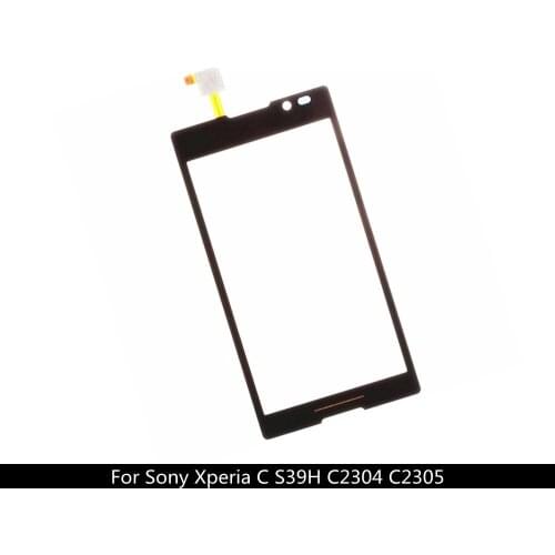 5.0'' Touch Screen For Sony Xperia C S39H C2304 C2305 Touchscreen Panel Display Front Glass Sensor + Sticker