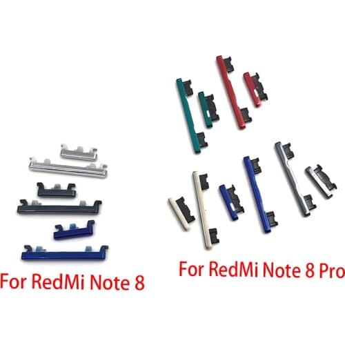 2pcs/lot For Xiaomi Redmi Note 8 Pro Side Keys Power and Volume Buttons Replacement