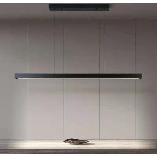 Minimalist A Gable Strip Chandelier Household Dining Room Table Lamp Atmosphere Simple Office Creative Splicing Chandelier