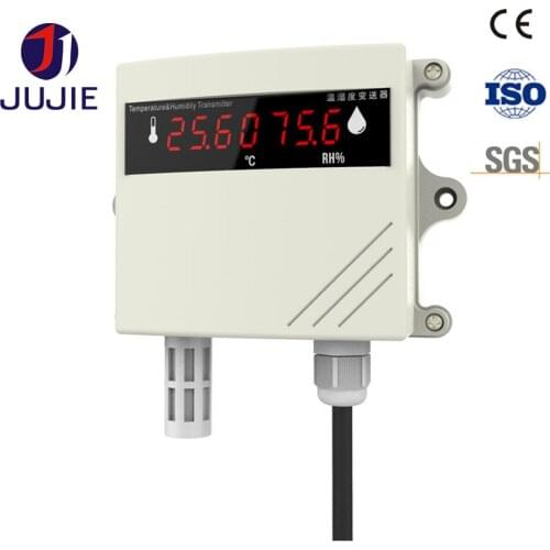 Temperature Humidity Transmitter Monitor Controller for Incubator Industrial Grade High-precision Built In Probe Modbus Protocol