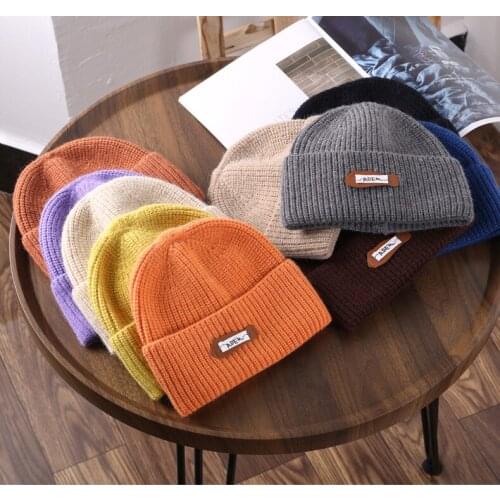 KENSHELLEY Warm Curling Knitted Wool Hat Outdoor Womens And Mens Sports Leisure Street Couple Sweet Potato Cap