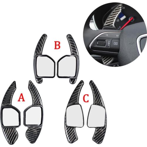 2PCS Car Steering Wheel Decoration for Audi A4L Q7 A3 A6l Q5 Q3 A5 A7 TT Interior Gear Shift Paddle Modification Accessories