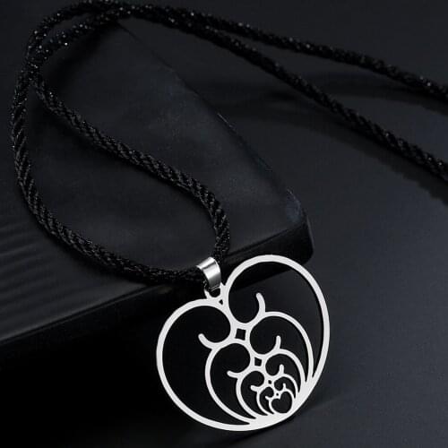 Vintage Silver Fibonacci Sequence Necklaces for Men Golden Ratio Pendant Science Geometry Charm Love Jewelry Gift