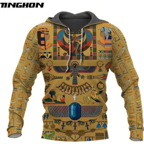 XS-7XL Mysterious retro ancient egypt Pharaoh totem 3d hoodies/Sweatshirt Winter autumn funny long selvee streetwear 13