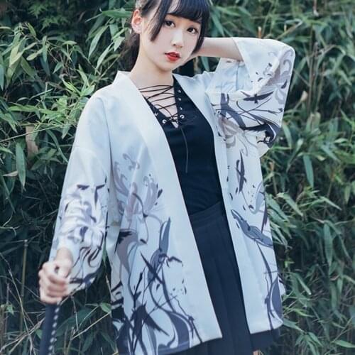 Japanese outfits kimono cardigan women yukata female Chinese kimono harajuku kawaii clothing blouse shirt haori obi AA4514