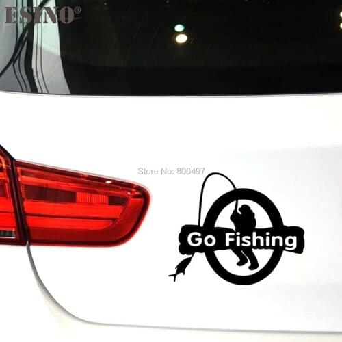 Funny Creative Go Fishing Car Sticker Auto PVC Decal Car Accessories Whole Body Scratches Covers Stickers Decal Vinyl