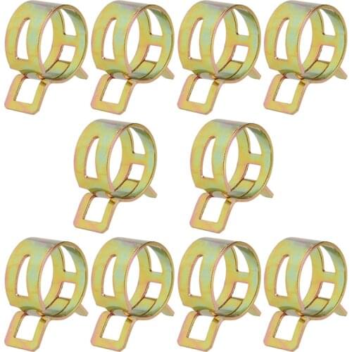 10Pcs 5-22mm Spring Clip Fuel Line Hose Water Pipe Air Tube Clamps Fastener