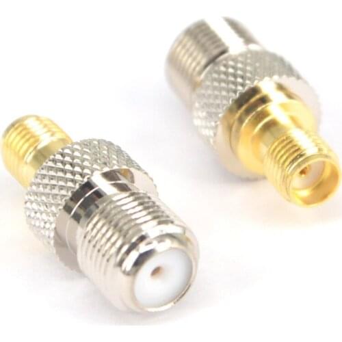 100 Pieces RF Coaxial adapter SMA to F adapter SMA female goldplated to F female straight connector