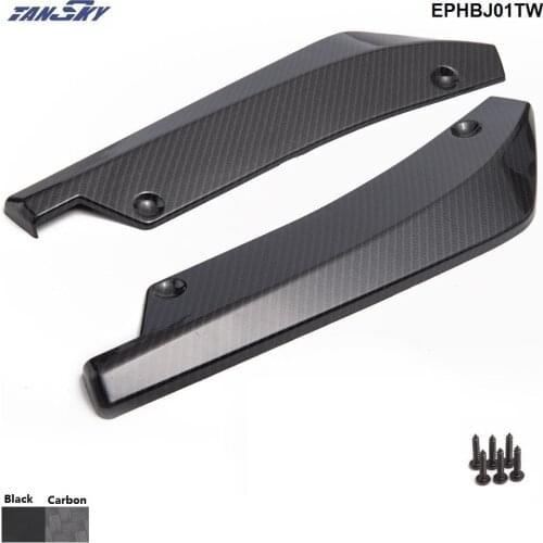 2PCS/SET Universal Rear Bumper Spoiler Canards Diffuser Car Side Fin Scratch Protect Cool EPHBJ01
