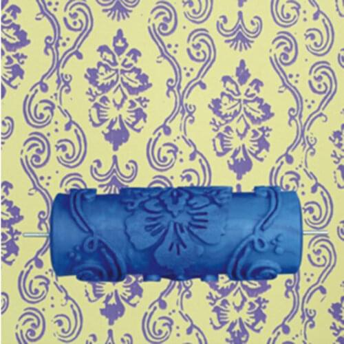 3D rubber wall decorative painting roller patterned roller wall decoration tools without handle grip 025Y