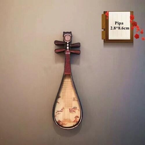 4pcs/set Chinese Classical Musical Instruments Fridge Magnet Home Decorations Creative Magnets for Refrigerator Stickers Decore