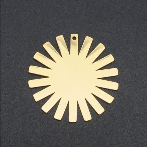 5pcs/lot 100% Stainless Steel Sun Geometric DIY Earring Charm Connector Wholesale Never Fade DIY jewelry making charms