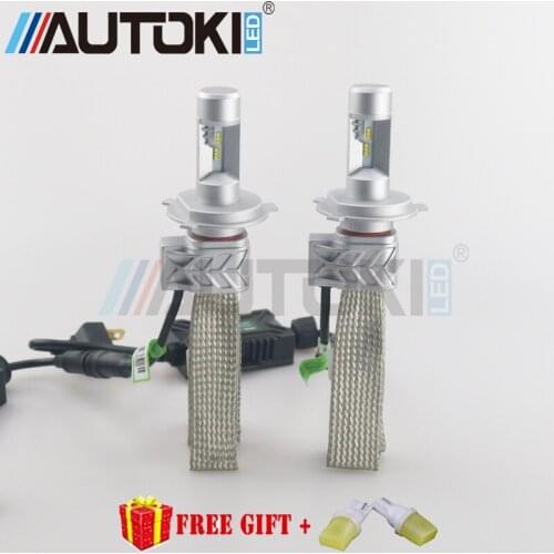 Autoki 5S H4/H7/H11/H1/9005(HB3)/9006(HB4) LED Car Headlight Bulb Hi-Lo/Single Beam 72W 8000LM 6500K Auto Headlamp Fog Light