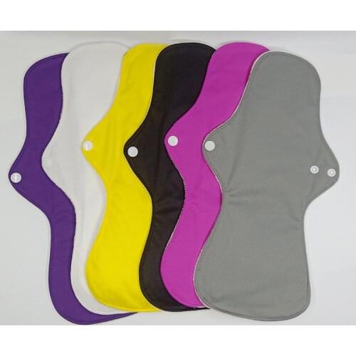 Free shipping 1pc washable heavy flow night use Feminine Hygiene cloth menstrual pads sanitary pad with organic bamboo inner