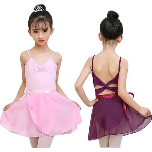 Kids Girls Dress Cotton Camisole Gymnastics Ballet Tutu Tulle Dancewear Big Girls Ballet Leotards Costume