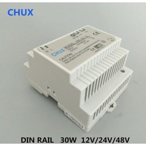 5v 12v 24v 30w Switching Power Supply Din Rail Type DR30W Single Output AC to DC For Industry LED Strip Power Supplies
