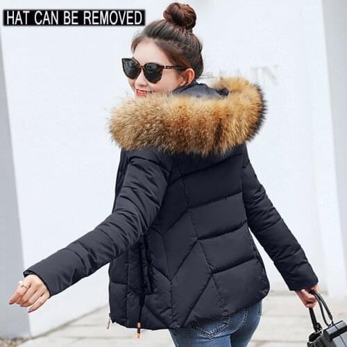 2019 Winter Jacket women Plus Size Womens Parkas Thicken Outerwear solid hooded Coats Short Female Slim Cotton padded basic tops
